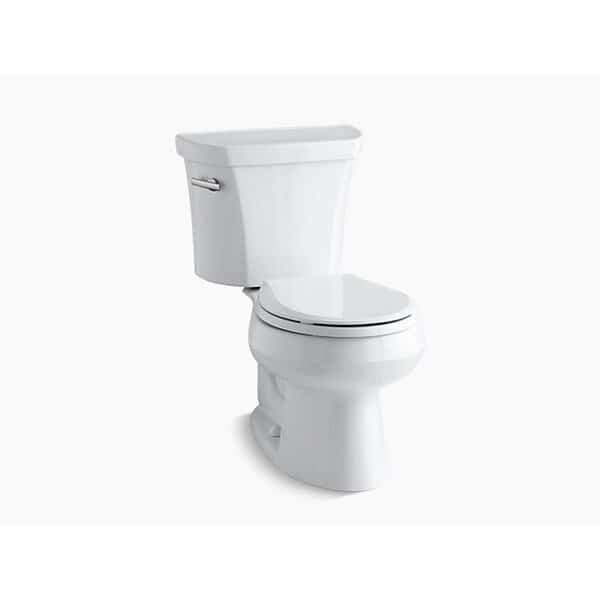 Round-Front 1.28 GPF Toilet W/ Tank Cover Locks, 1.28 gpf, White