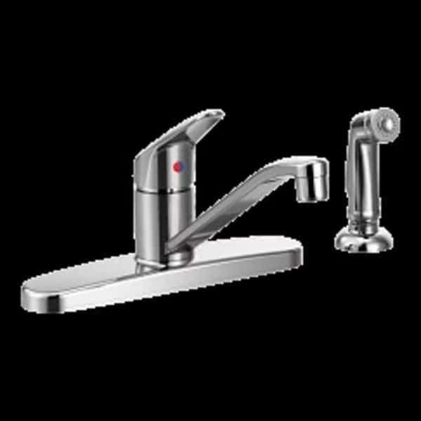 Chrome One-Handle Kitchen Faucet