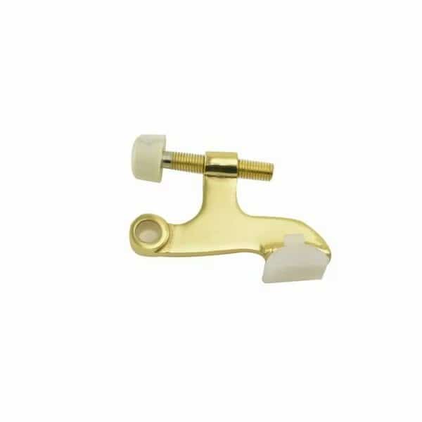 Solid Brass Hinge Pin Door Stop Bright Brass Finish