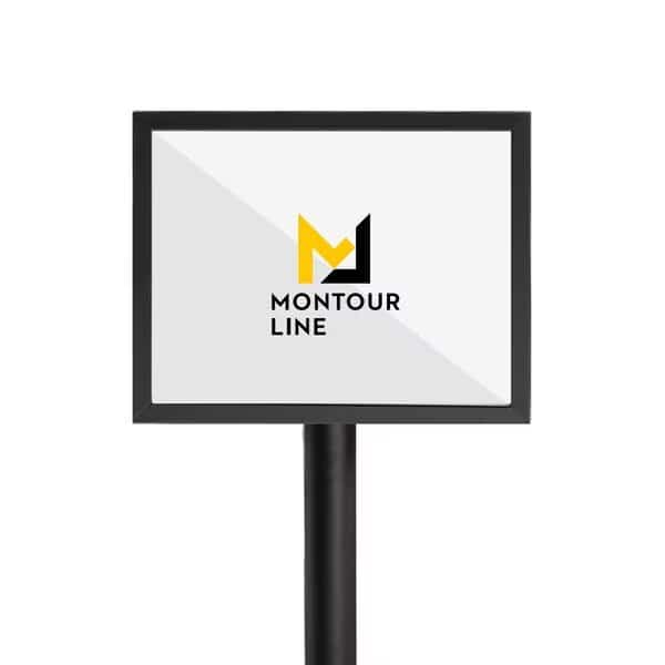 Sign Frame Floor Standing 8.5x11H Black PLEASE WAIT TO BE SEATED