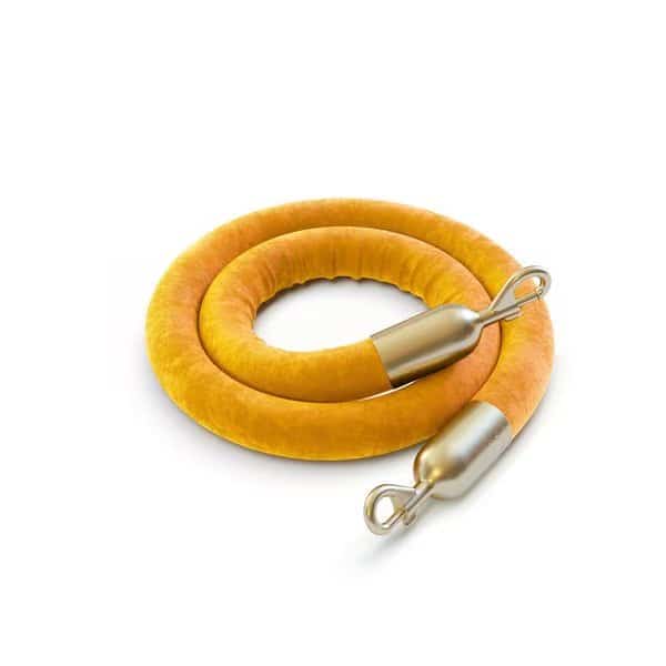 Velvet Rope Gold With Satin Brass Snap Ends 6ft.Cotton Core