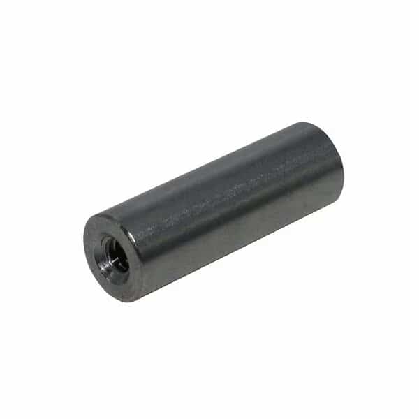 Round Standoffs, 1 in Bd L, Brass Nickel Plated, 1/4 in OD