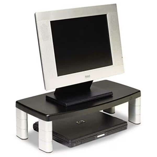 Extra-Wide Adjustable Monitor Stand- Black