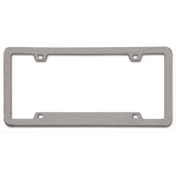 Neo Sport License Plate Frame, Brushed Nickel