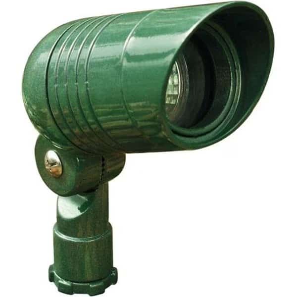 Dabmar Lighting LV222-G Cast Aluminum Directional Spot Light with Hood; Green