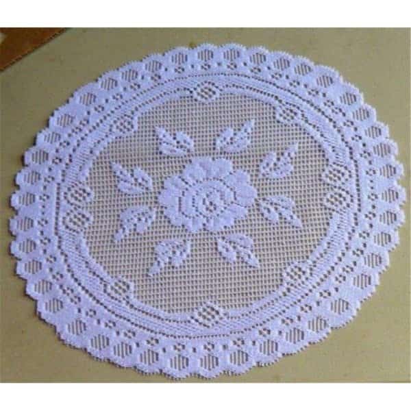 12 in. European Lace Doily, White, Fastfood, Mfr#: FA2570086