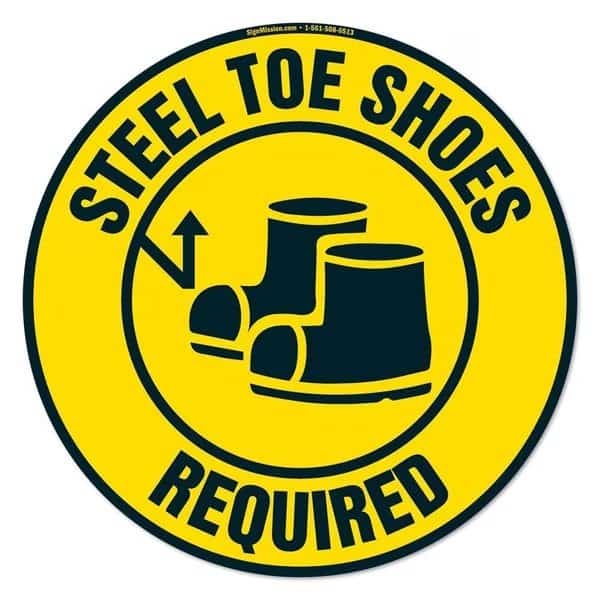 Steel Toe Shoes Required 16in Non-Slip Floor Marker, 16" x 16", FD-C-16-99884