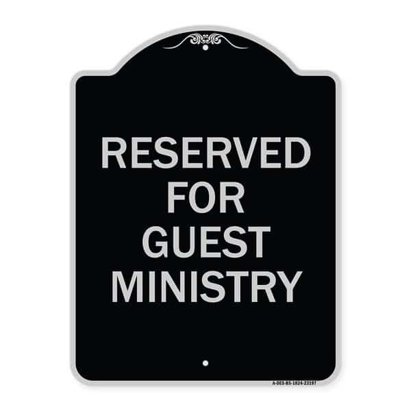 Reserved for Guest Ministry Heavy-Gauge Aluminum Architectural Sign, 24" x 18", BS-1824-23197