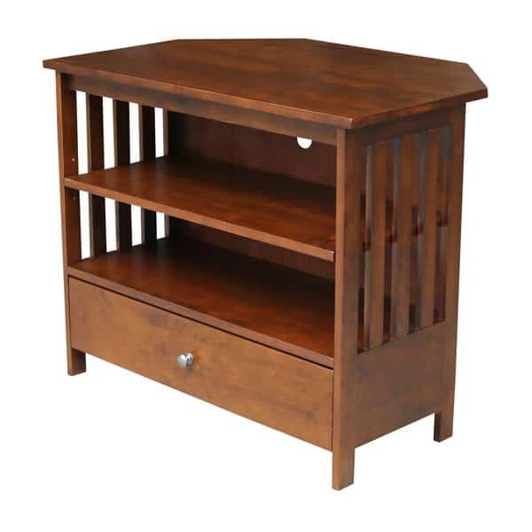 Mission Corner TV Stand, Espresso