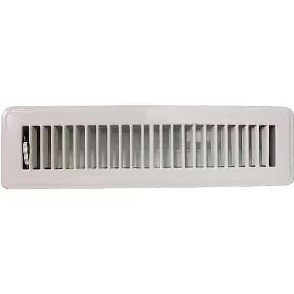 ProSource FR01-2X14W Floor Register, 14 in W x 2 in H Duct Opening, White
