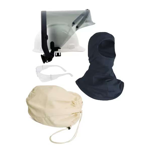 PureView Head Protection Kit, 12 cal/sq cm, HRC 2, Hard Hat, Faceshield, Safety Glasses, Balaclava, National Safety Apparel, Mfr#: KITHP12PV