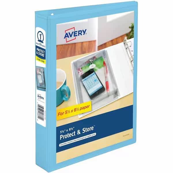 Mini Durable View Binder, 1", Blue