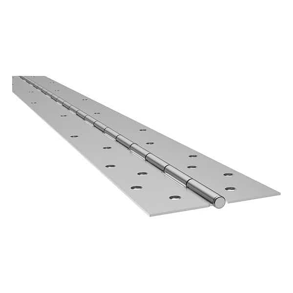 Piano Hinge, Stainless Steel, 6 ft Leaf Ht, 1 3/4 in Leaf W Unfinished