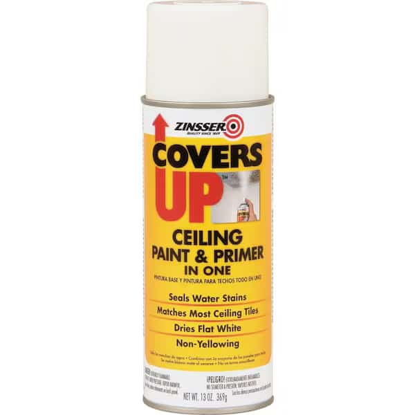 Textured Spray Paint . White, 13 oz, Aerosol Can, Flat